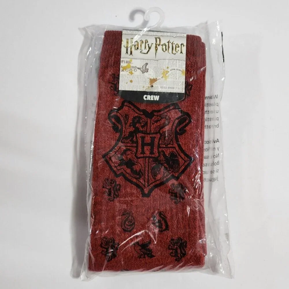 Lootcrate Lootwear Harry Potter Red & Black Crew Socks 10-13 New - Picture 1 of 2